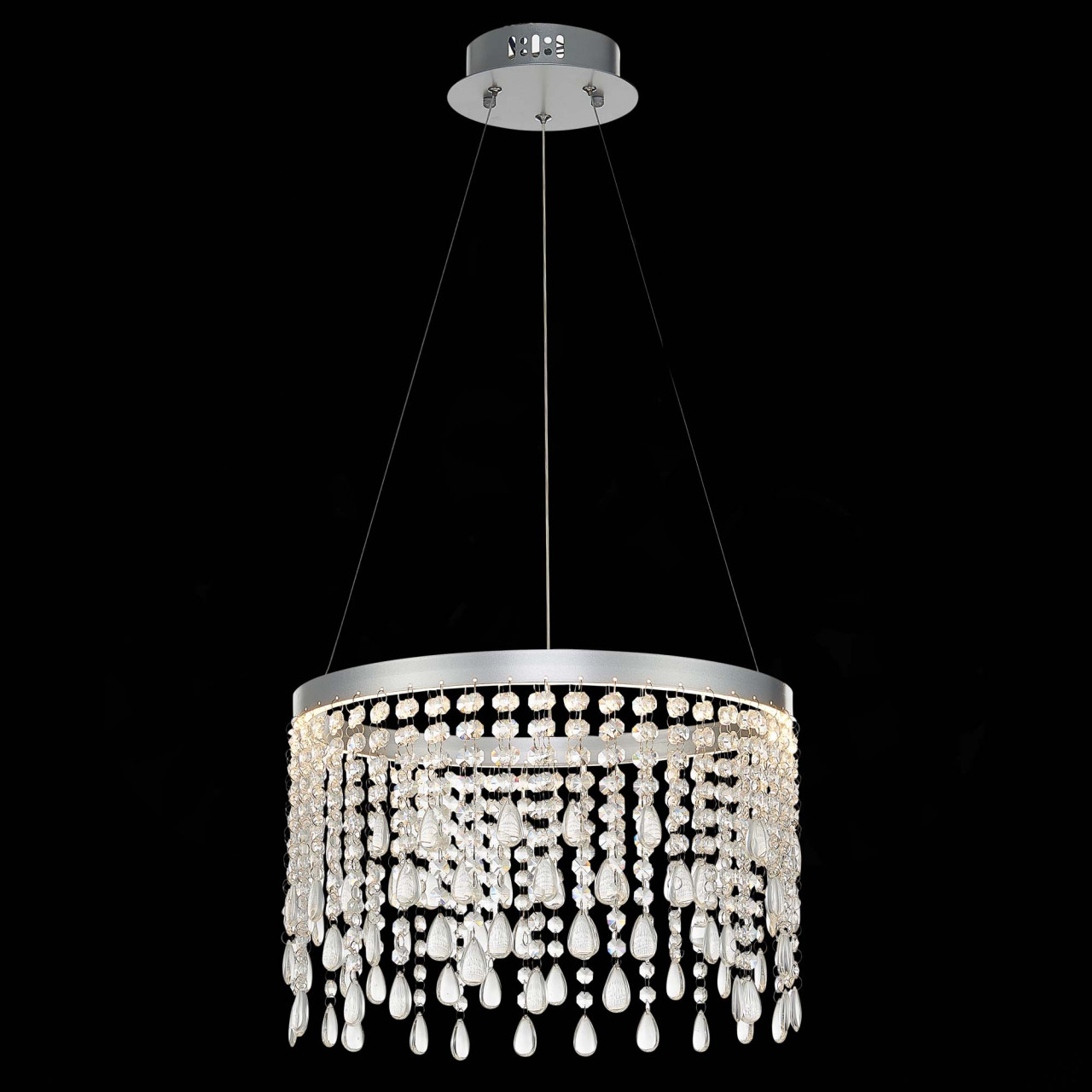 SL6201.103.24 Люстра подвесная ST-Luce Серебристый/Прозрачный LED 1*24W 3000K/4000K/6000K - фото, цена
