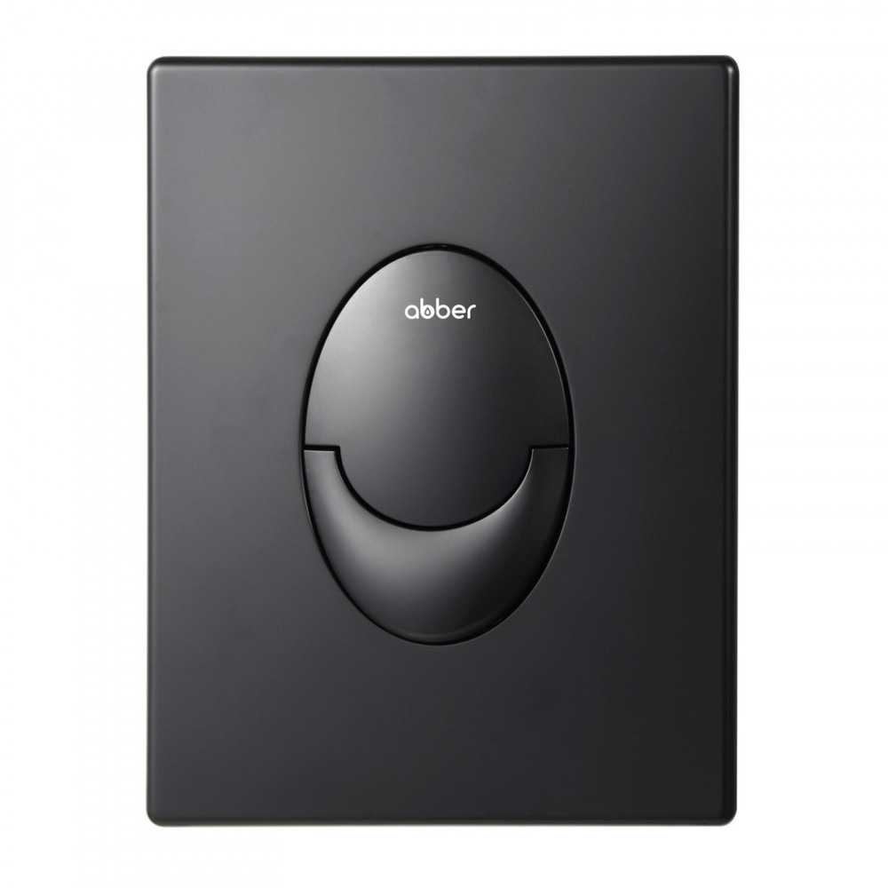 Кнопка смыва ABBER AC0125MB пневматическая, черная матовая
