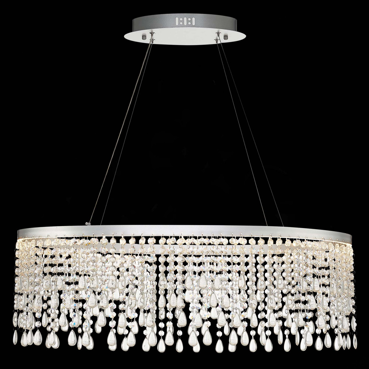 SL6201.103.37 Люстра подвесная ST-Luce Серебристый/Прозрачный LED 1*37W 3000K/4000K/6000K - фото, цена