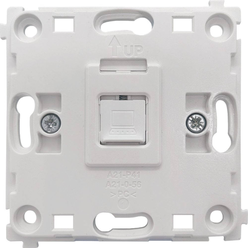 Механизм розетки RJ45 White одиночная с центральным расположением, cat.6/ClassE-8, серия DA