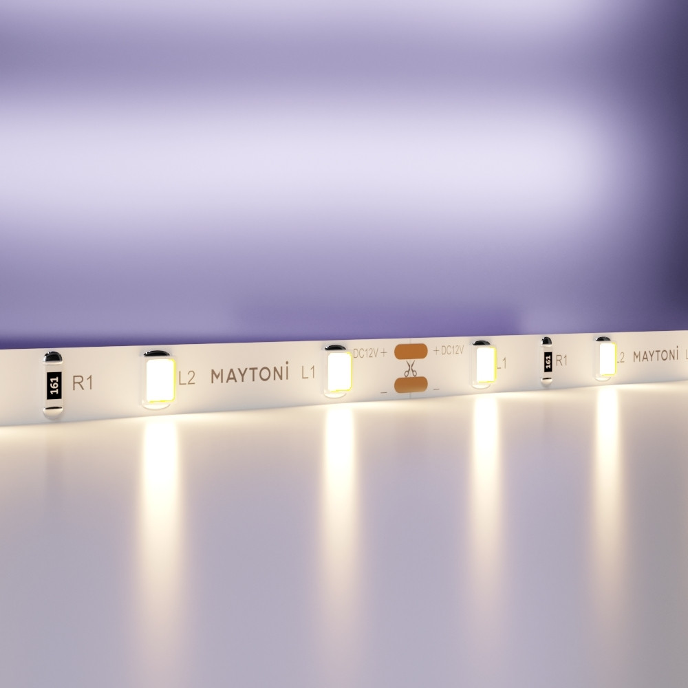 Светодиодная лента 12В 2835 4,8Вт/м 3000K 5м IP20 5мм - фото, цена