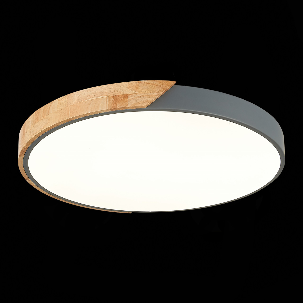 SLE200972-01 Светильник потолочный Серый, Светлое дерево/Белый LED 1*45W 3000K/4000K/6000K - фото, цена