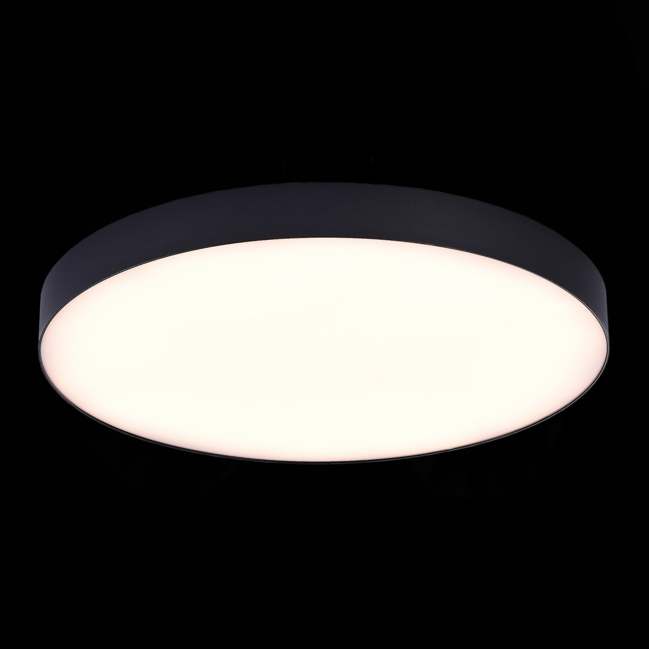 ST606.432.96 Светильник потолочный Черный LED 1*96W 3000K 8 640Lm Ra>85 120° IP20 D600xH55 185-265V - фото, цена