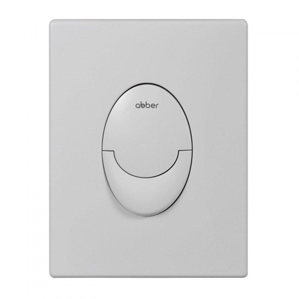 Кнопка смыва ABBER AC0125MW пневматическая, белая матовая