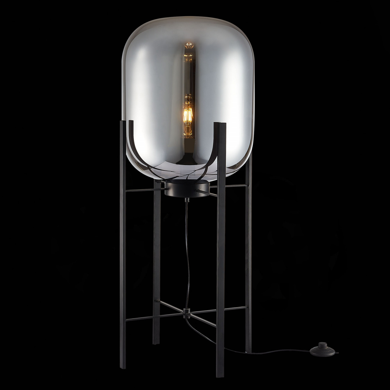 SL1050.715.01 Торшер ST-Luce Черный/Дымчатый E27 1*40W - фото, цена