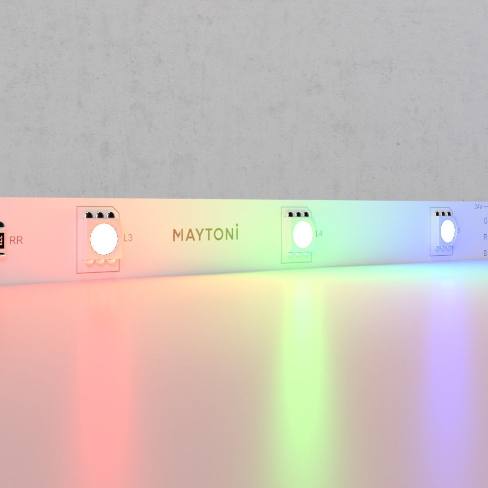 Светодиодная лента 24В 5050 7,2Вт/м Цветная (RGB) 5м IP20 - фото, цена