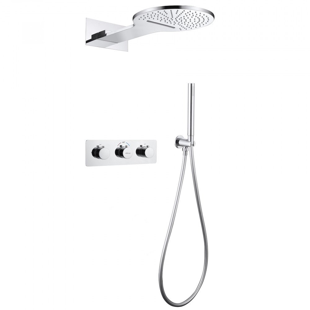 Душевая система ABBER Wasser Kreis AF8151 скрытого монтажа без излива, термостат, хром