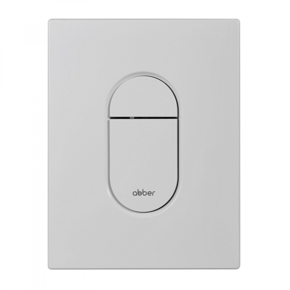 Кнопка смыва ABBER AC0124MW пневматическая, белая матовая