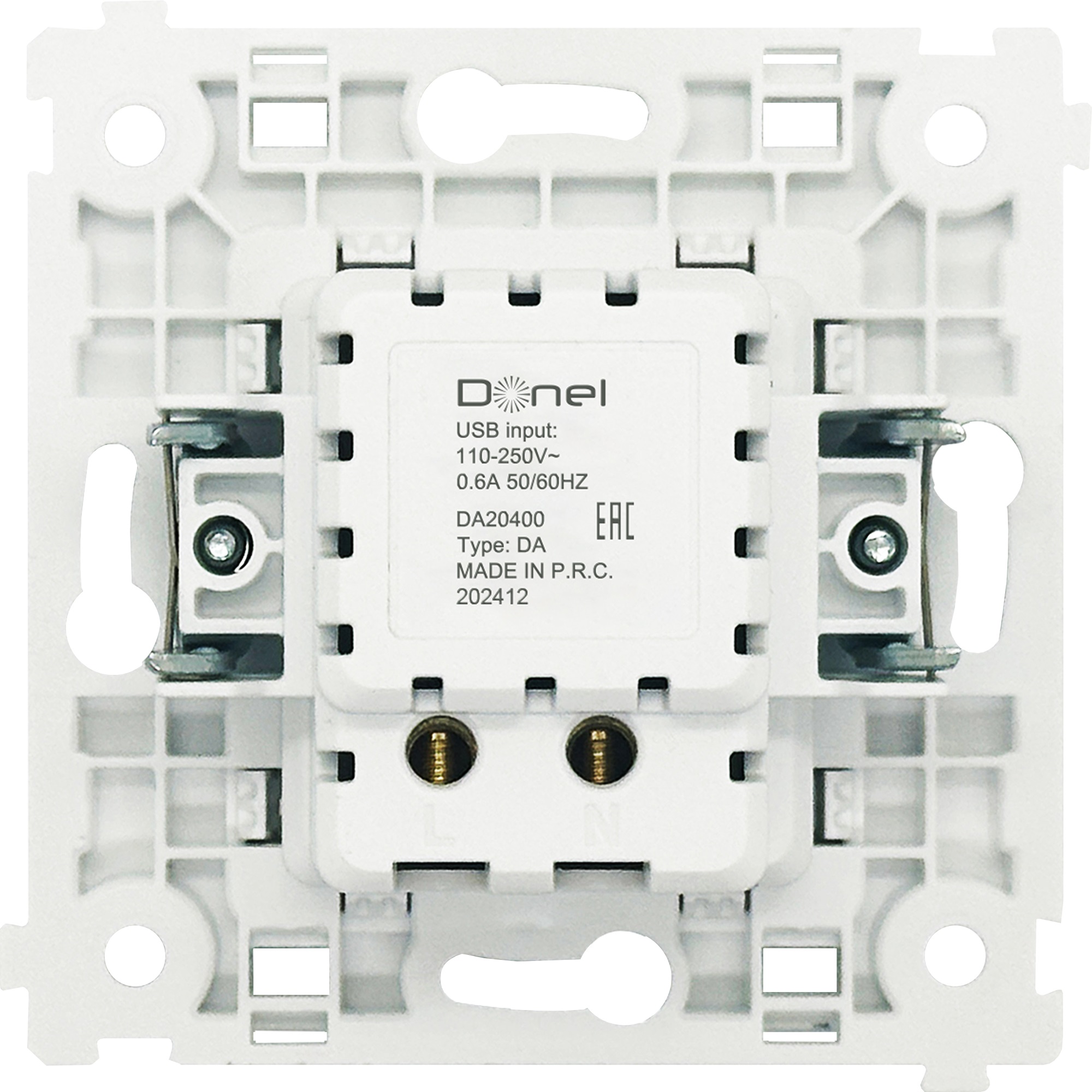USB зарядное устройство DC 5-12V, 1.67-3A, макс.20W, типа A+С, серия DA