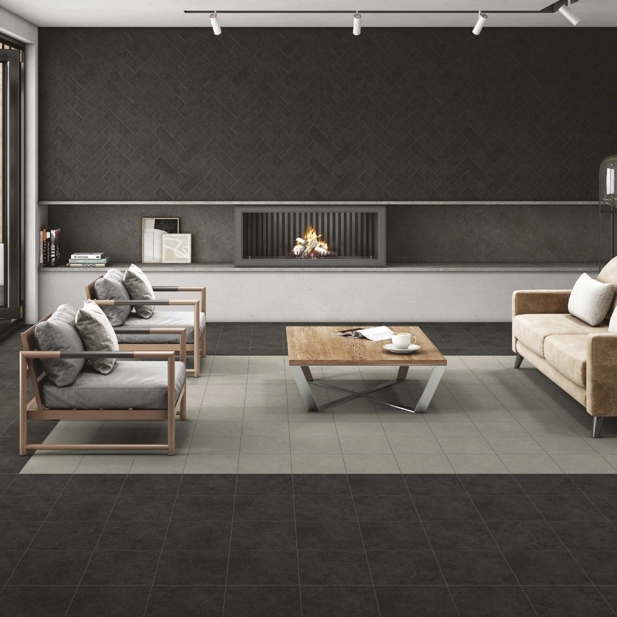 Керамогранит Motto Levels Black Matt 20x20