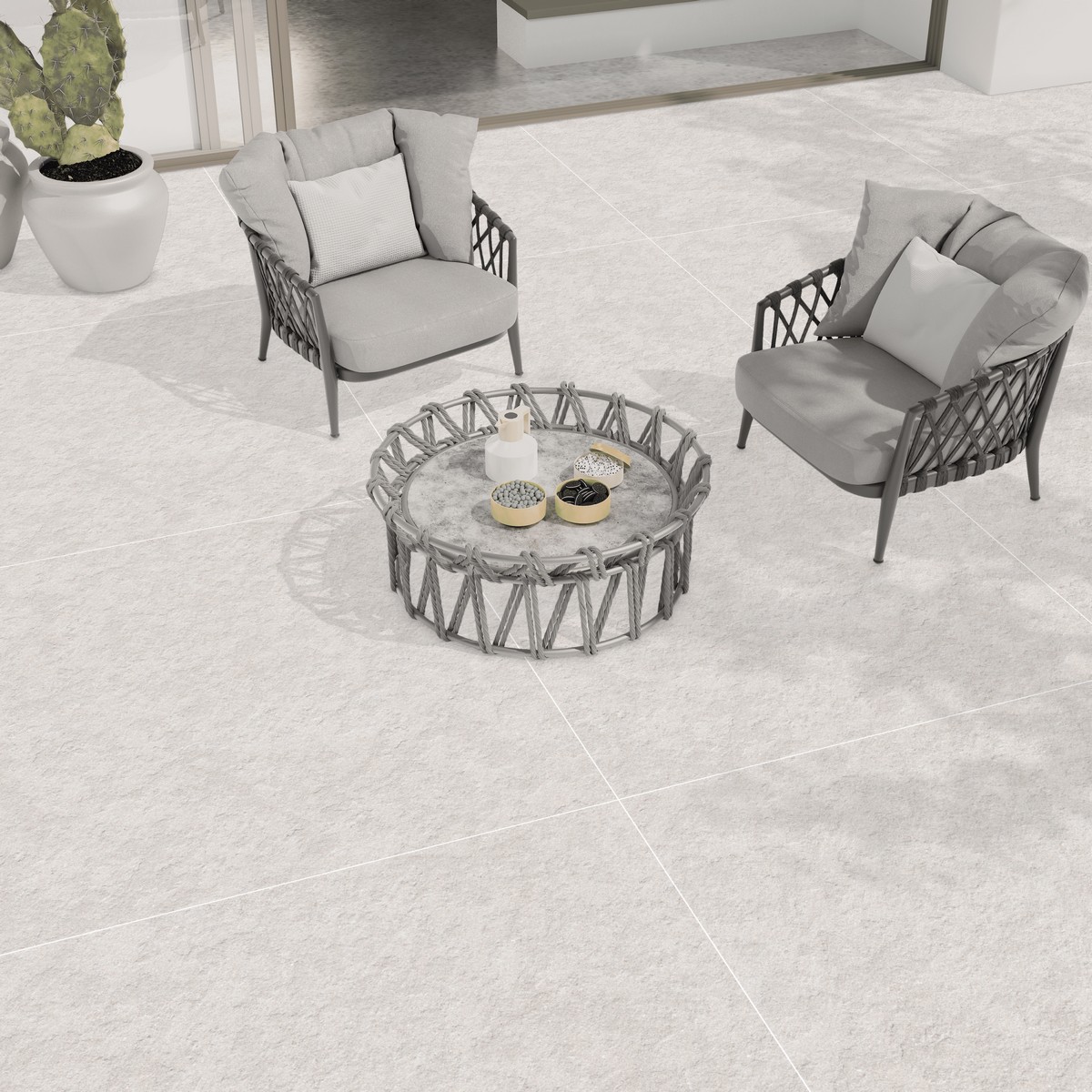 Керамогранит Neodom Stone Basalt Stone White Matt Str 120x120