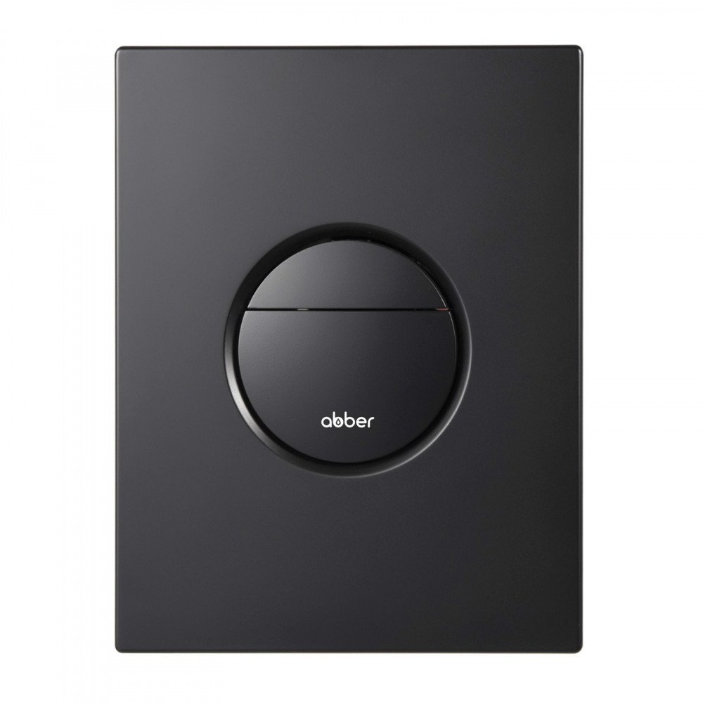 Кнопка смыва ABBER AC0126MB пневматическая, черная матовая