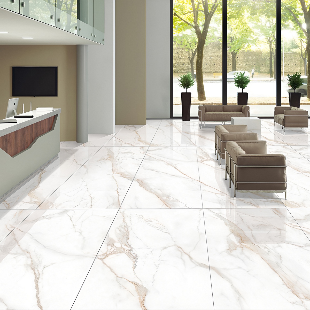 Керамогранит Motto 15mm Diamond Gold Glossy 80x240