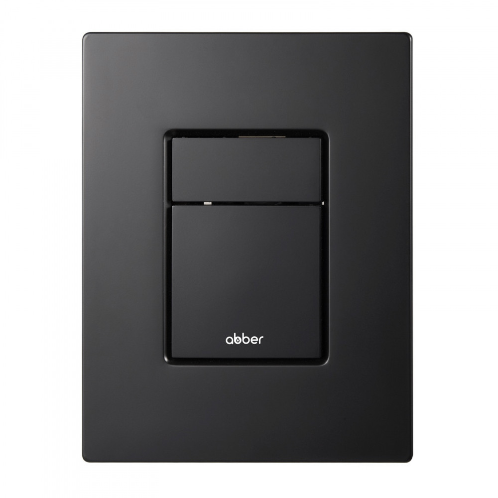 Кнопка смыва ABBER AC0123MB пневматическая, черная матовая