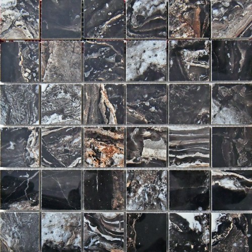 Керамогранит Neodom Sale Mosaico Nairobi Black Polished 5x5 30x30