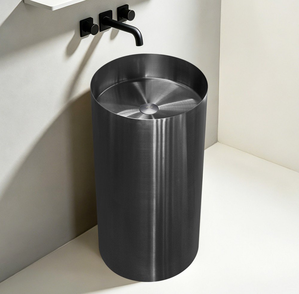 Раковина отдельностоящая ABBER Wasser Kreis AF2414GM оружейная сталь