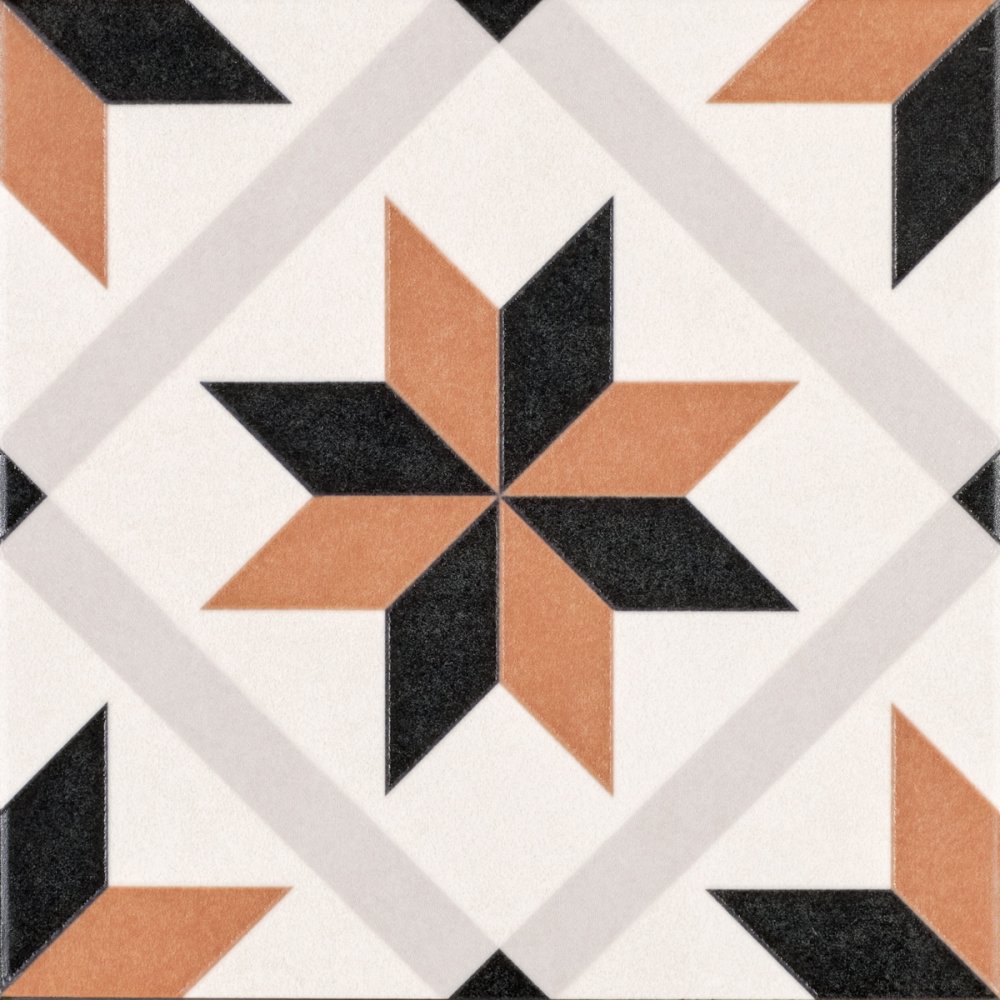 Керамогранит Motto Levels Orange Decor 1036 20x20