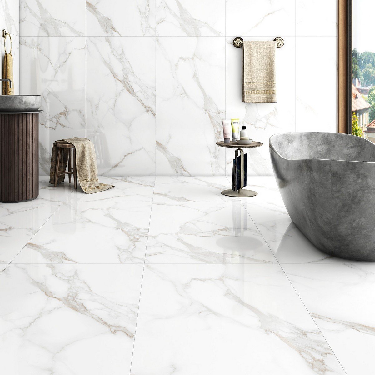 Керамогранит Statuario Irish Gold Polished 80x160