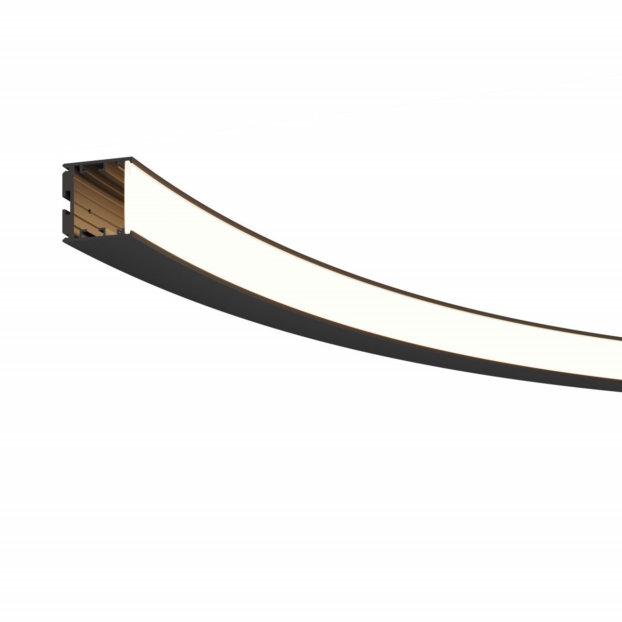 Радиусный профиль 35x35 D1500мм внутренний 1/4 круга черный - фото, цена