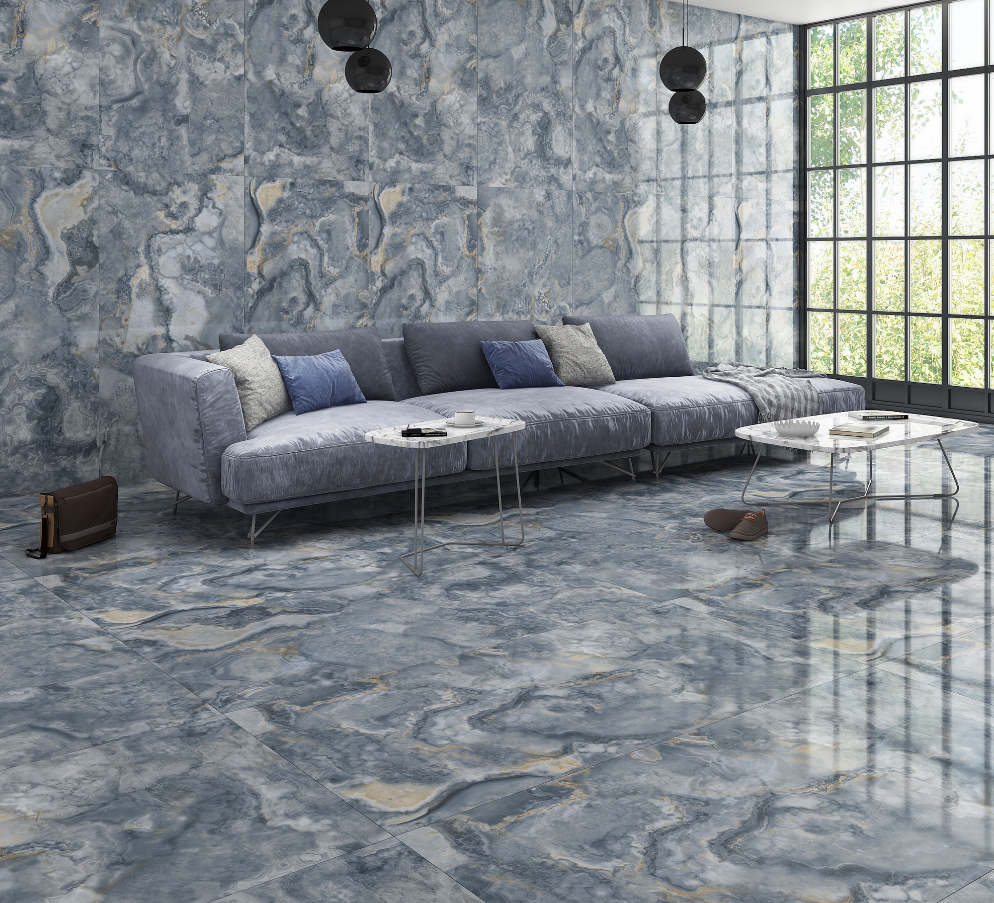 Керамогранит Azul Onyx Polished 80x160