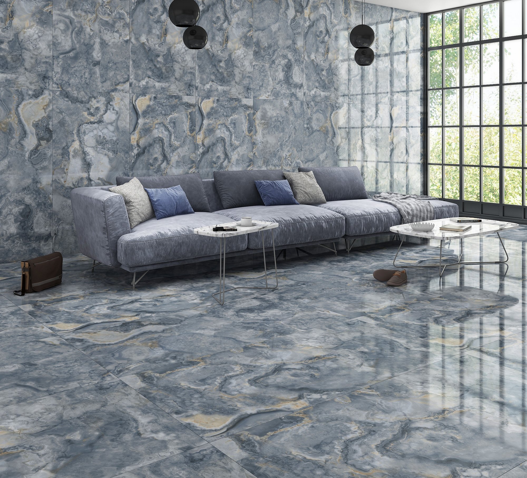 Керамогранит Azul Onyx Polished 80x160