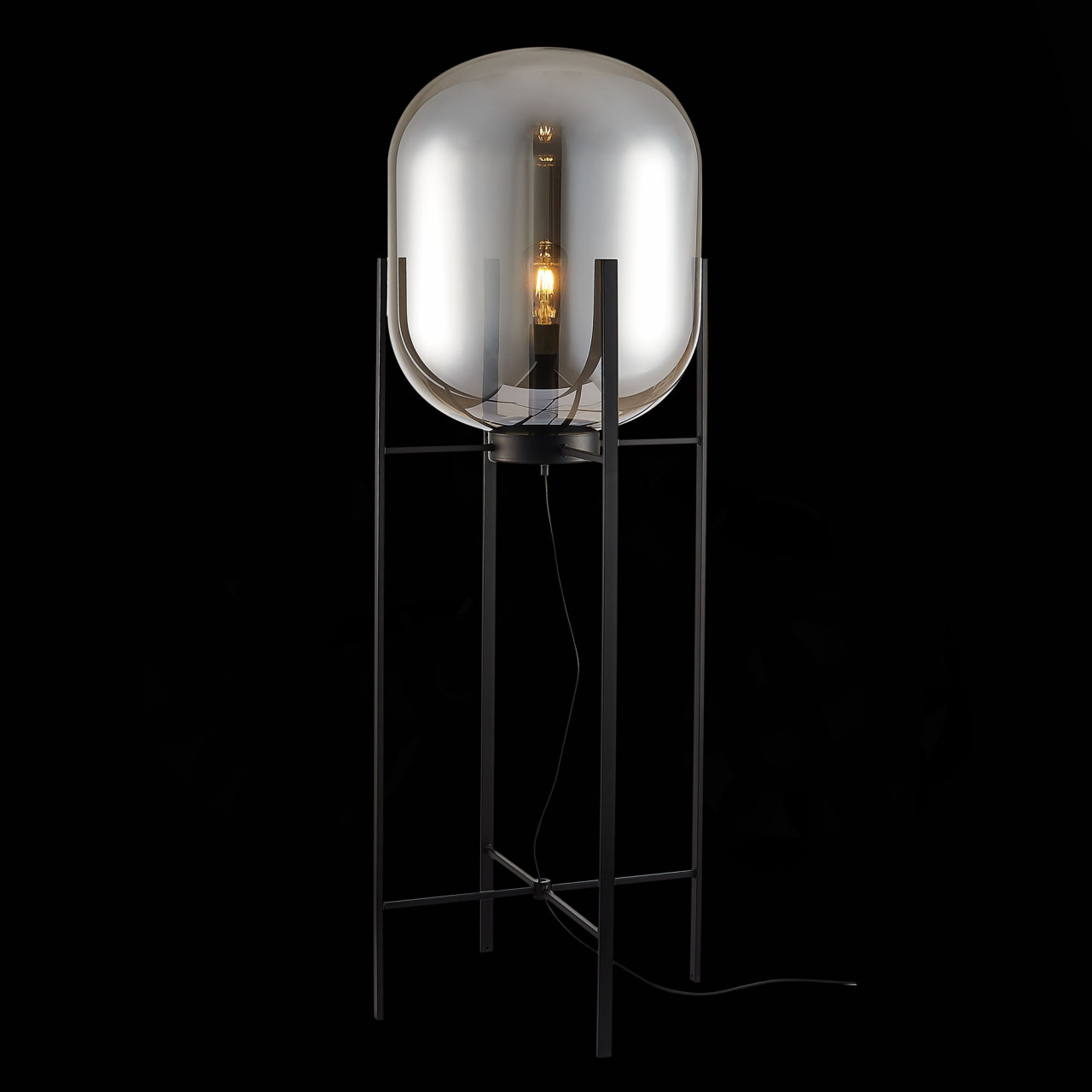 SL1050.725.01 Торшер ST-Luce Черный/Дымчатый E27 1*40W (из 2-х коробок) - фото, цена