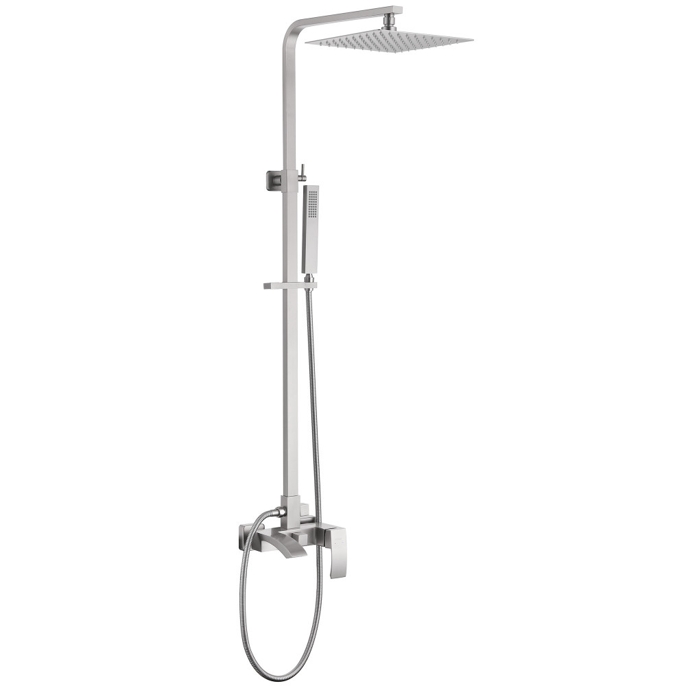 Душевая стойка ABBER Wasserfall AF8616SPL с изливом, сатин