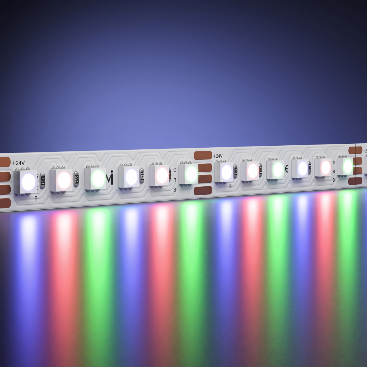 Светодиодная лента Ультра 24В 3838 14,4Вт/м Цветная (RGB) 5м IP 20 201131 - фото, цена