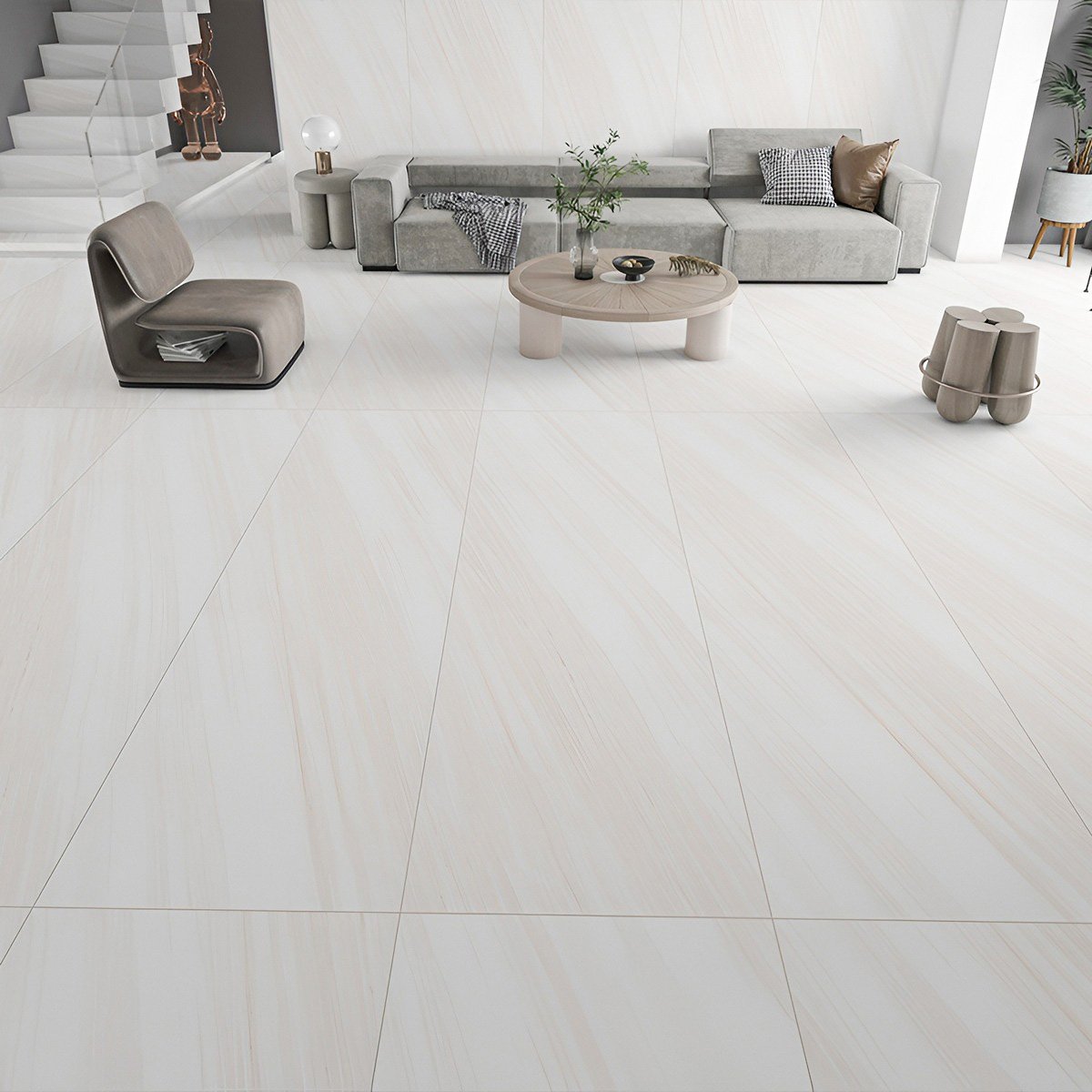 Керамогранит Motto 15mm Lasa Bianco Digi Matt 80x240