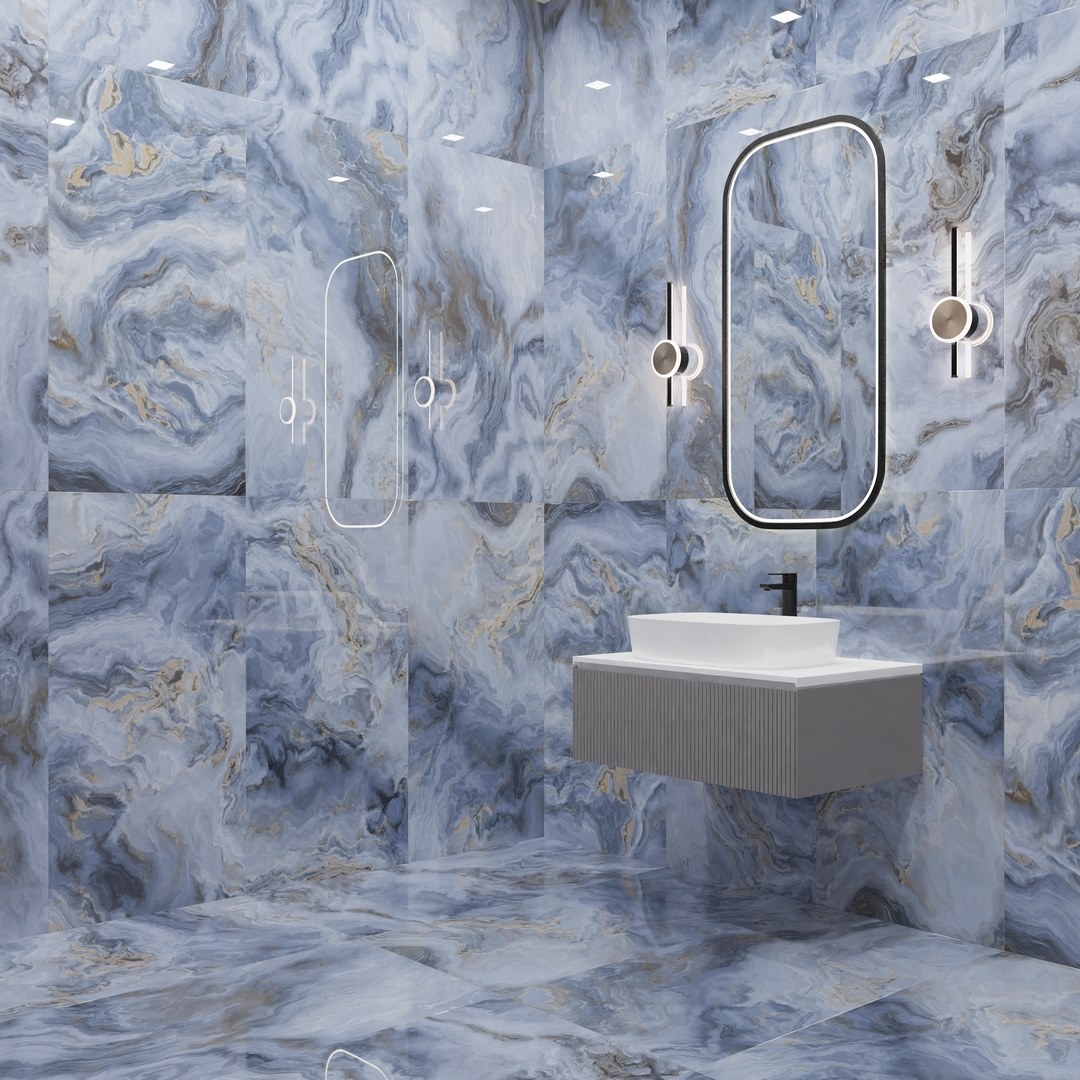 Керамогранит Neodom Luxury Arabesque Blue Polished 60x120