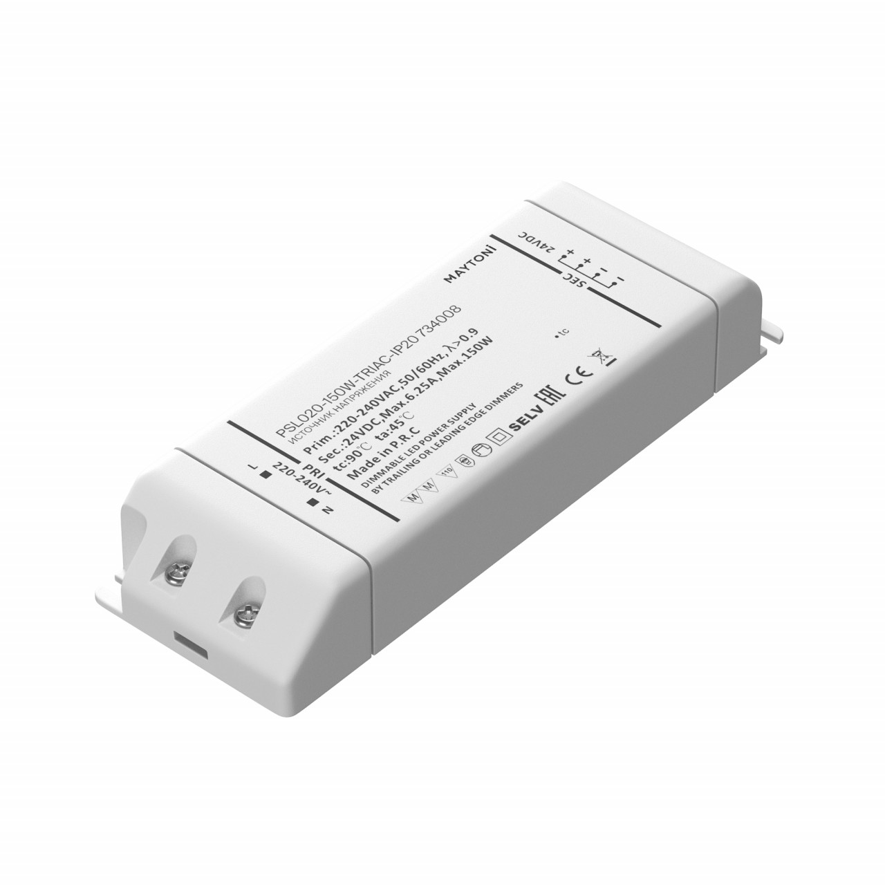 Источник напряжения TRIAC 24В 150Вт IP 20 - фото, цена