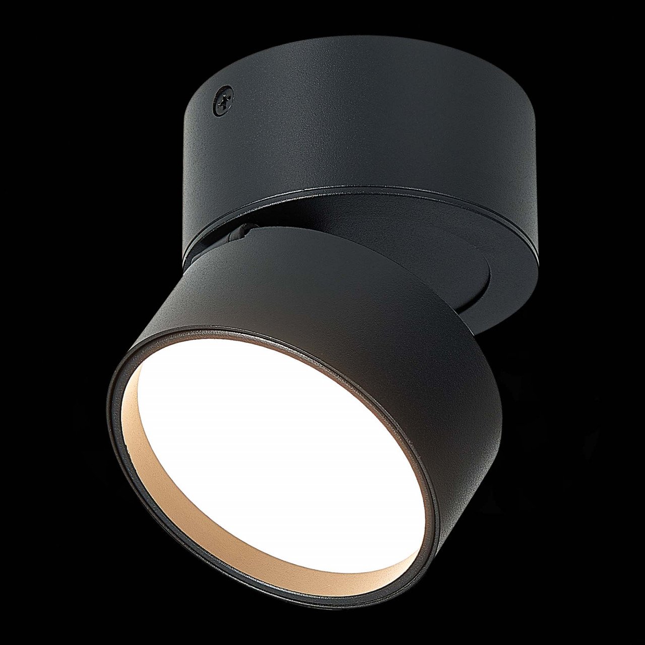 ST651.432.09 Светильник потолочный поворотный Черный LED 1*9W 3000K 720Lm Ra>90 120° IP20 D85xH87 17 - фото, цена