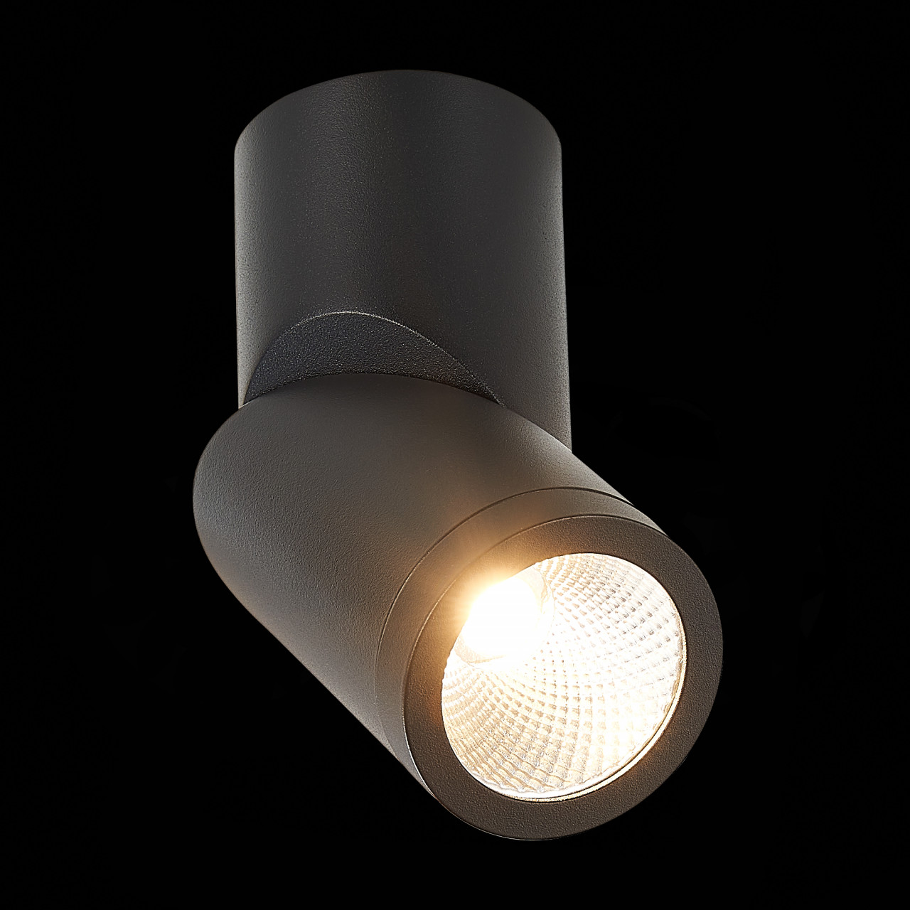 ST650.442.10 Светильник потолочный Черный LED 1*10W 4000K 800Lm Ra>90 38° IP44 D62xH151 165-265V - фото, цена