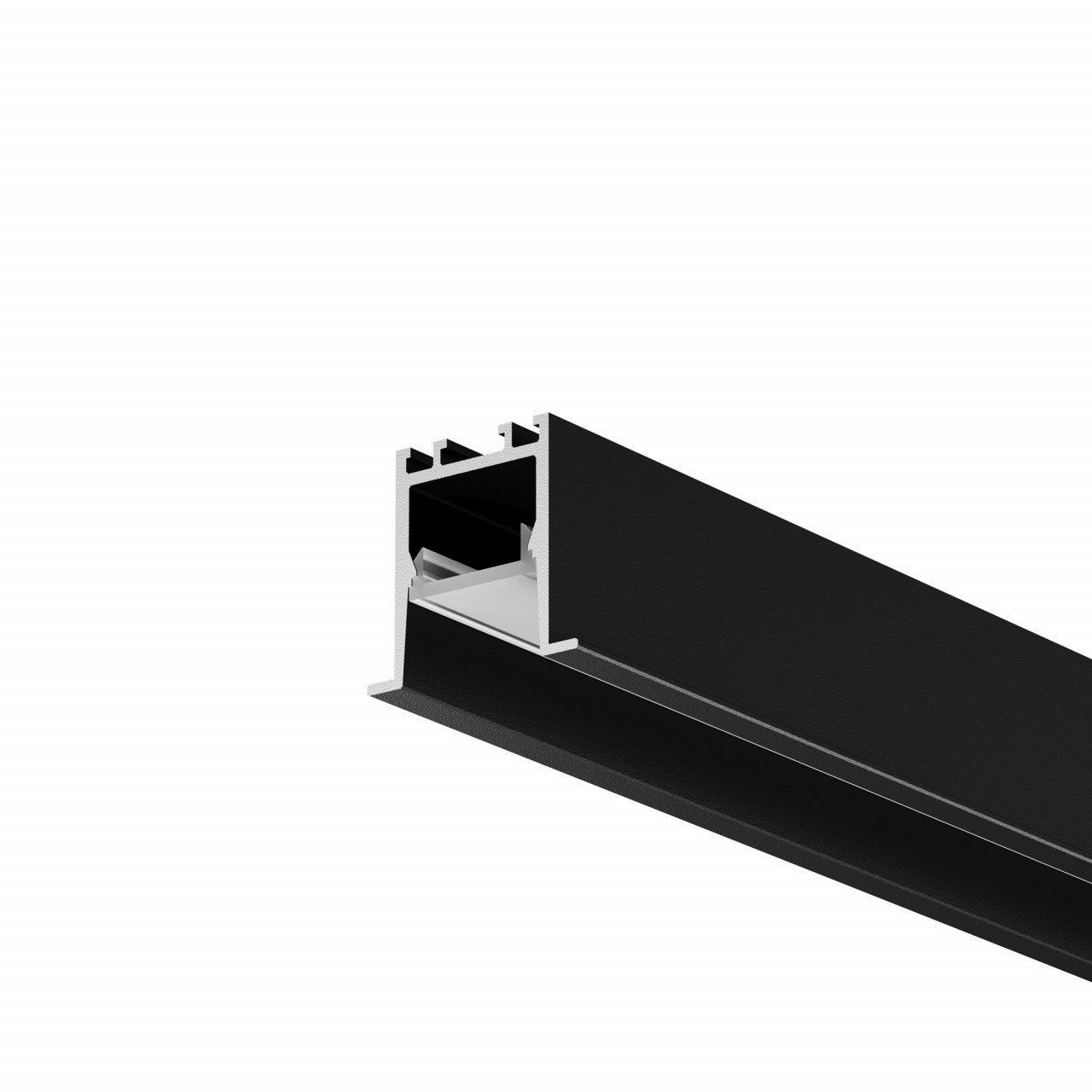 Алюминиевый профиль встраиваемый скрытого монтажа 22x22 (Черный, 2 м), ALM-2222-B-2M 632013 - фото, цена