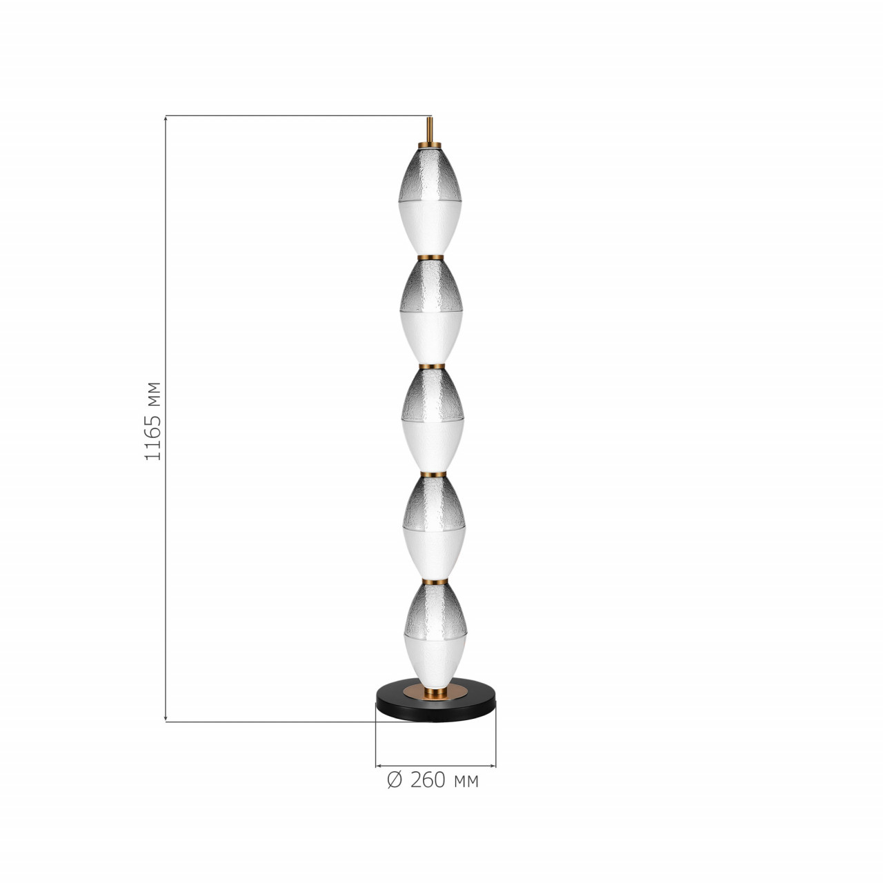 SL6130.405.27 Светильник напольный ST-Luce Черный/Белый, Дымчатый LED 1*35W 3000K - фото, цена