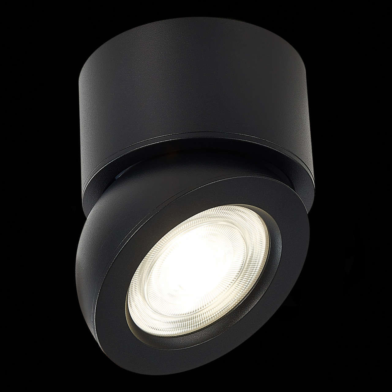 ST654.432.10 Светильник потолочный Черный LED 1*10W 3000K 850Lm Ra>90 38° IP20 D95xH96 180-240V - фото, цена
