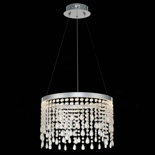 SL6201.103.24 Люстра подвесная ST-Luce Серебристый/Прозрачный LED 1*24W 3000K/4000K/6000K - фото, цена