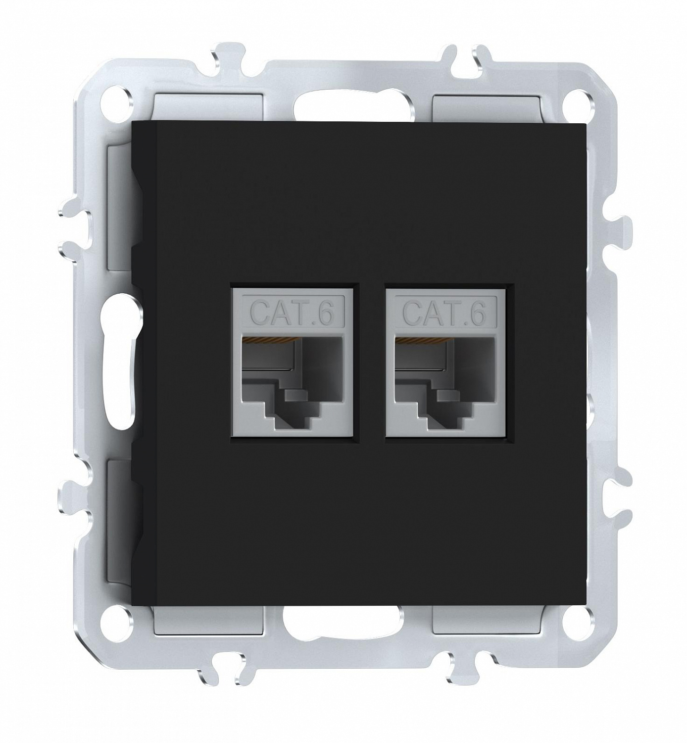 Компьютерная розетка двойная RJ45 + RJ45 (cat.6/ClassE-8/8), Donel A07