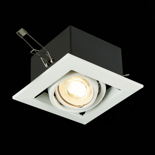 ST250.558.01 Св-к встр. Черный, Белый GU10 1*50W  IP20 L126xW126xH70 220V Без ламп - фото, цена