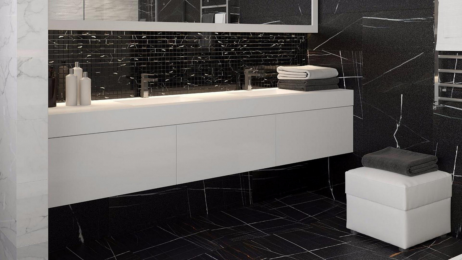 Керамогранит Kerranova Marble Trend Nero Dorato Matt 60x120