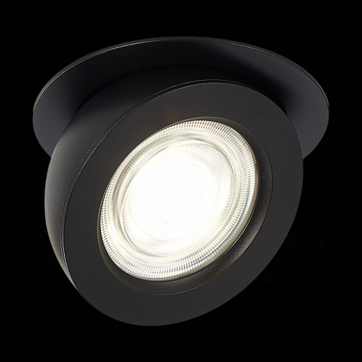 ST654.438.10 Св-к встр. Черный LED 1*10W 3000K 850Lm Ra>90 38° IP20 D109xH60 180-240V - фото, цена