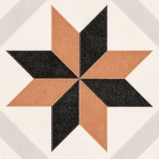 Керамогранит Motto Levels Orange Decor 1036 20x20