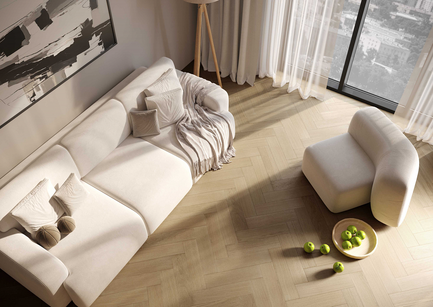 Кварцевый паркет Quartz Parquet Штучный паркет Дуб Хельсинки 44-1258-58 5/0,6 мм   