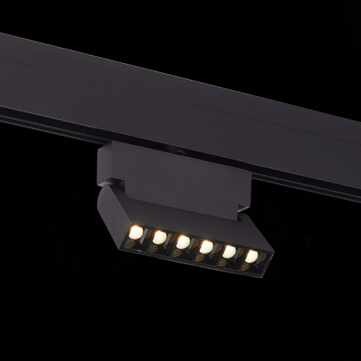 ST362.436.06 Магнитный трековый светильник Черный LED 1*6W 3000K 532Lm Ra>80 36° IP20 L120xW22xH134 - фото, цена