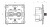 Механизм компьютерной+спутниковой розетки RJ45+SAT, серия DA