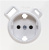Накладка для розетки Schuko с зарядным устройством USB A+C, с защитными шторками, белый, серия R98
