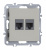 Телефонная розетка двойная RJ11 + RJ11 (cat.3/ClassE-4/4), Donel A07