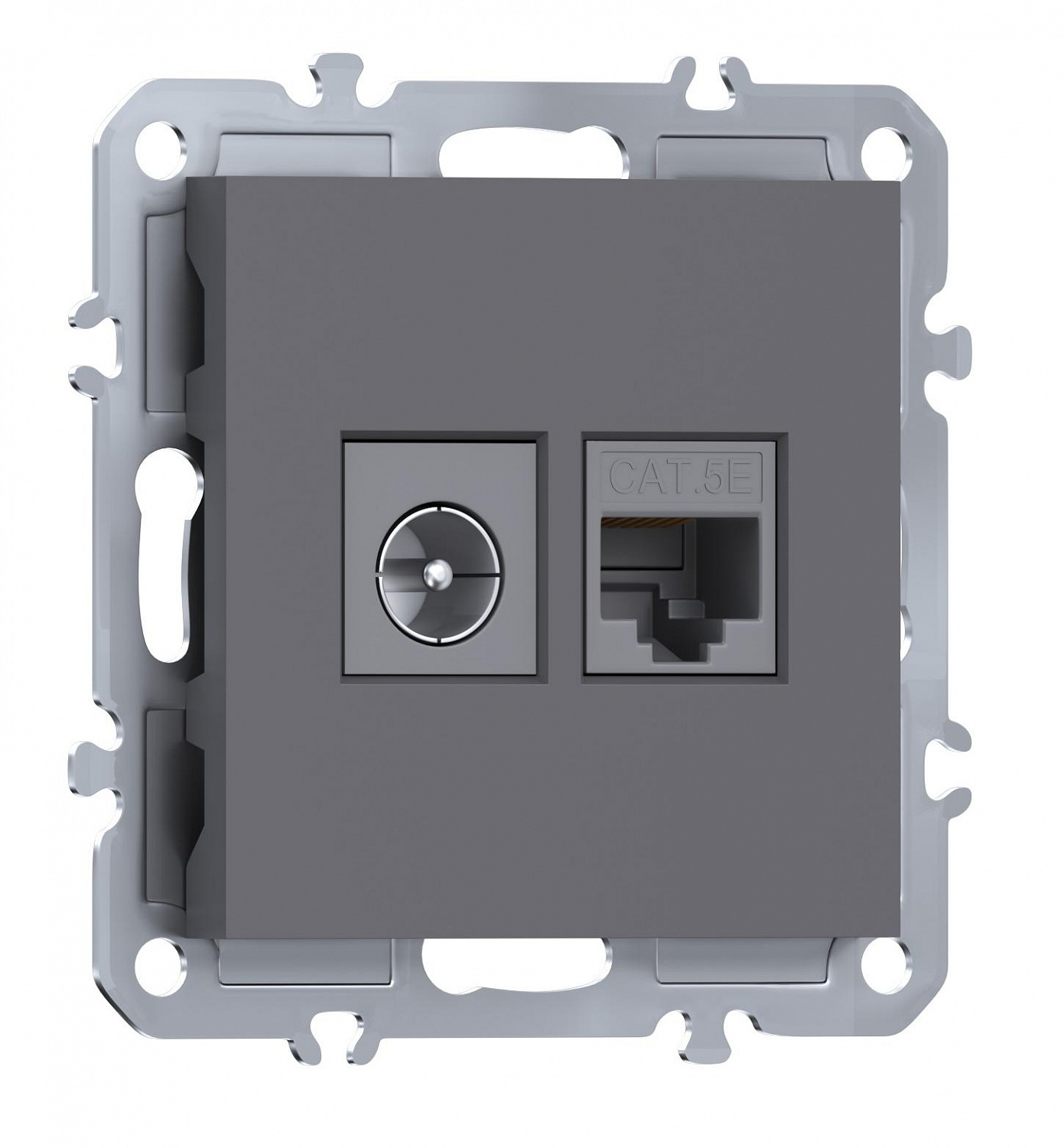 Розетка комбинированная RJ45/TV cat.5,ClassE-8/0-2400 МГц, Donel A07