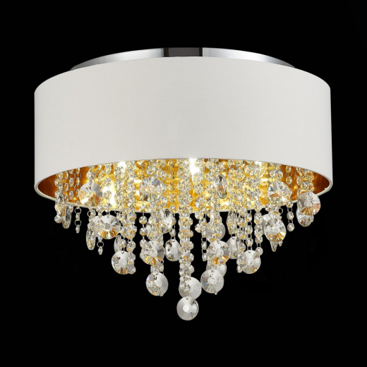 SL1350.502.06 Светильник потолочный ST-Luce Хром/Белый, Золотистый, Прозрачный E14 6*40W - фото, цена