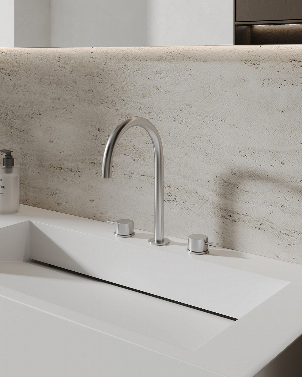 Смеситель ABBER Wasser Kreis 316 AF8108BST-M для раковины, брашированная сталь